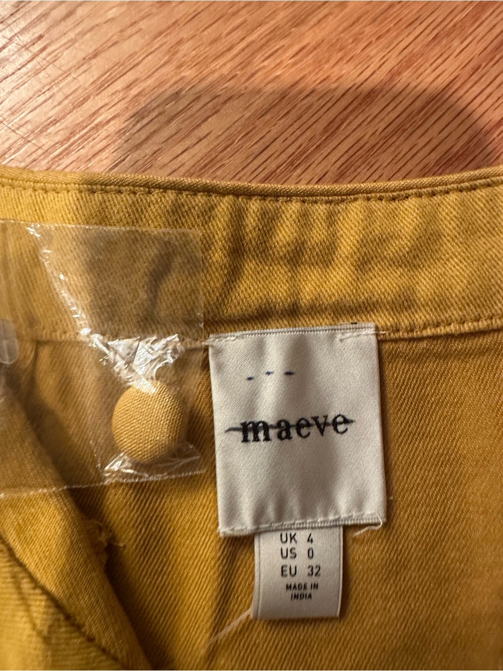 Maeve Mustard Yellow Button-Front A-Line Skirt - Picture 2 of 4